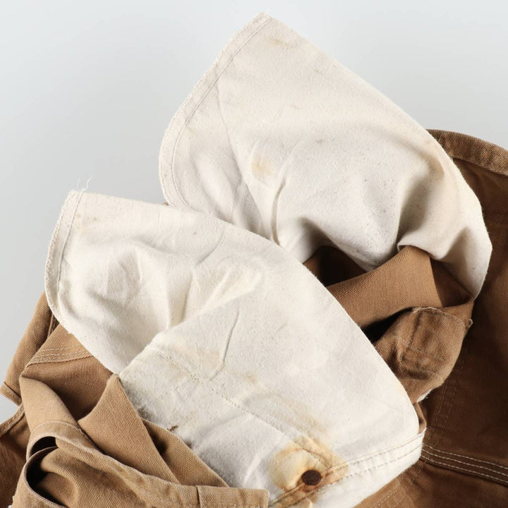 Carhartt Double Knee Duck Overalls for Men (W36 equivalent) cotton Beige type Vintage Second Hand