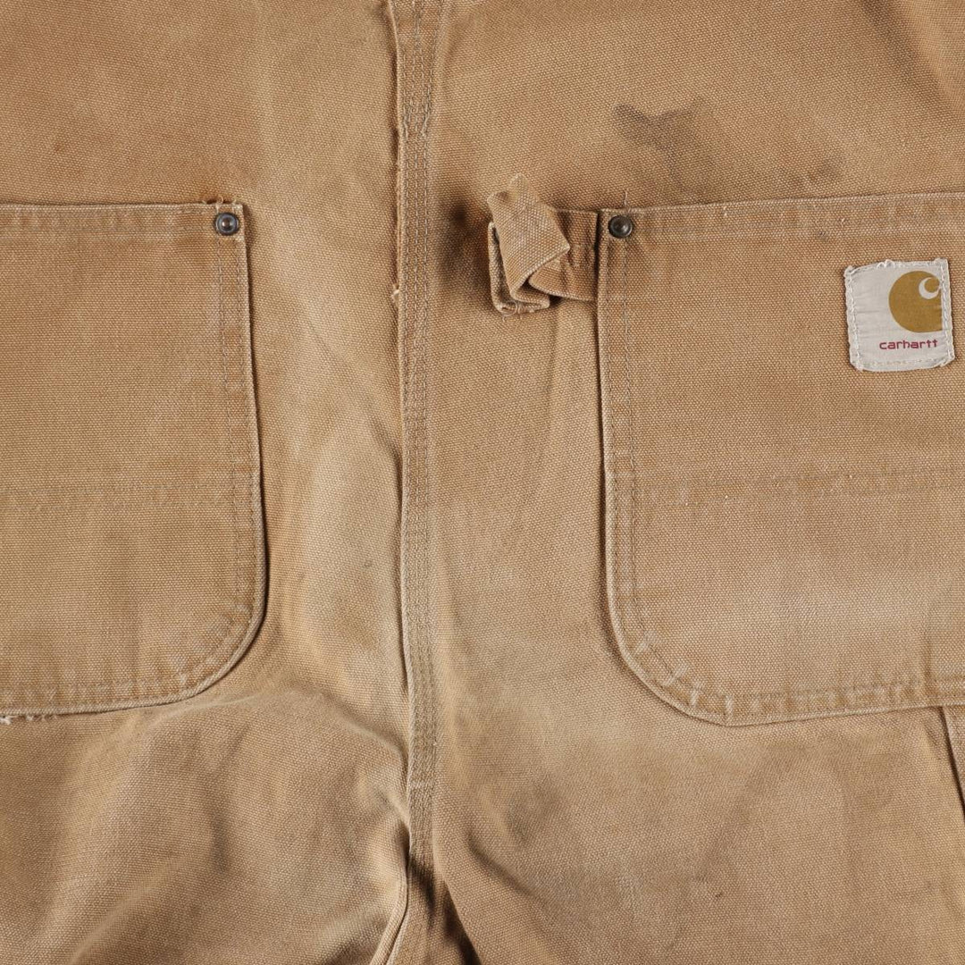 Carhartt Double Knee Duck Overalls for Men (W36 equivalent) cotton Beige type Vintage Second Hand