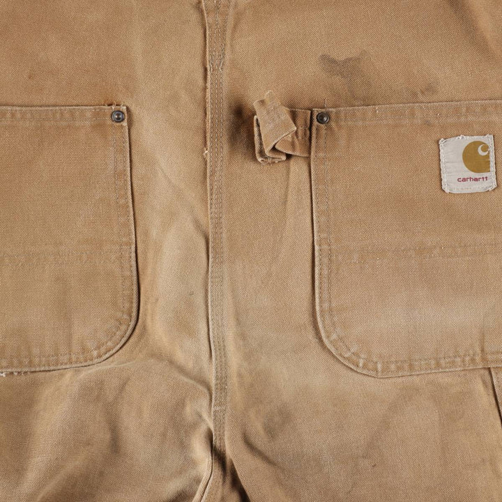Carhartt Double Knee Duck Overalls for Men (W36 equivalent) cotton Beige type Vintage Second Hand