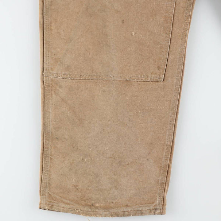 Carhartt Double Knee Duck Overalls, Made in USA, Men's Size W47 (approx.) cotton Beige type Vintage Second Hand
