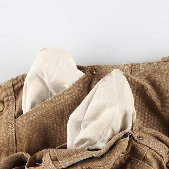Carhartt Double Knee Duck Overalls, Made in USA, Men's Size W47 (approx.) cotton Beige type Vintage Second Hand