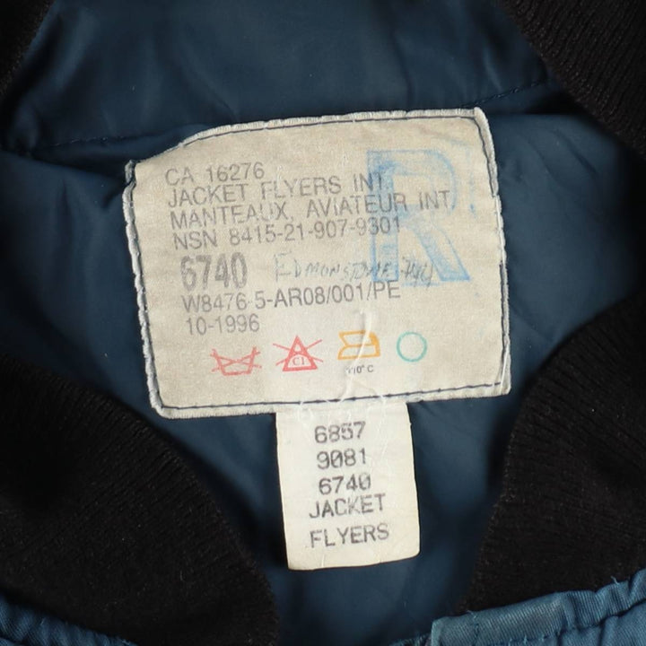 Canadian Army RCAF Military Flight Jacket 6740, Men's Size L (approx.) unclear navy blue type Vintage Second Hand