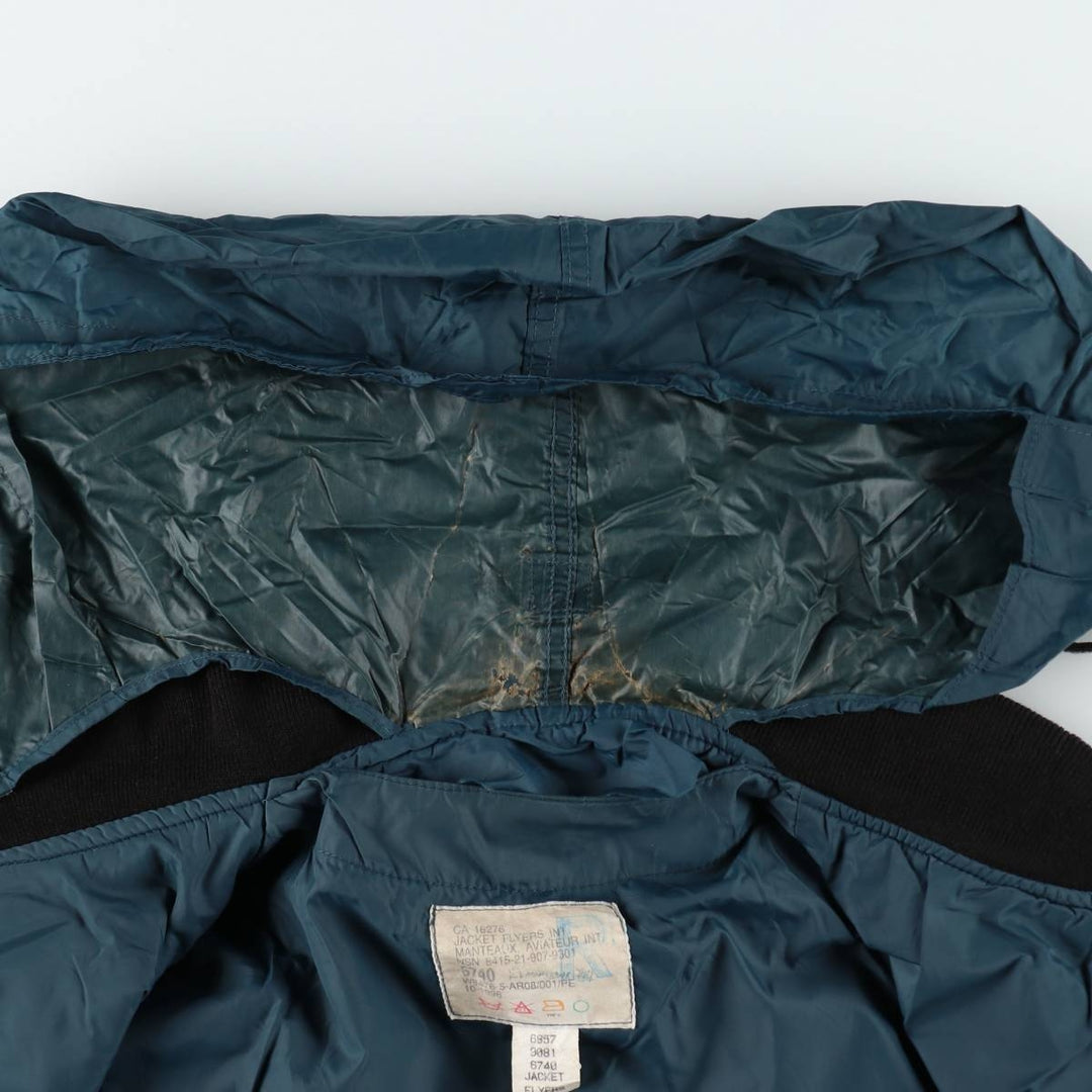 Canadian Army RCAF Military Flight Jacket 6740, Men's Size L (approx.) unclear navy blue type Vintage Second Hand