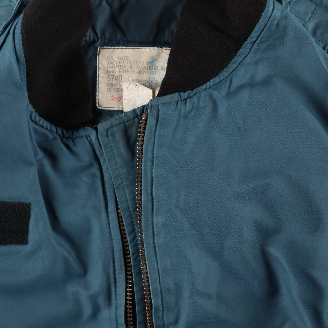 Canadian Army RCAF Military Flight Jacket 6740, Men's Size L (approx.) unclear navy blue type Vintage Second Hand