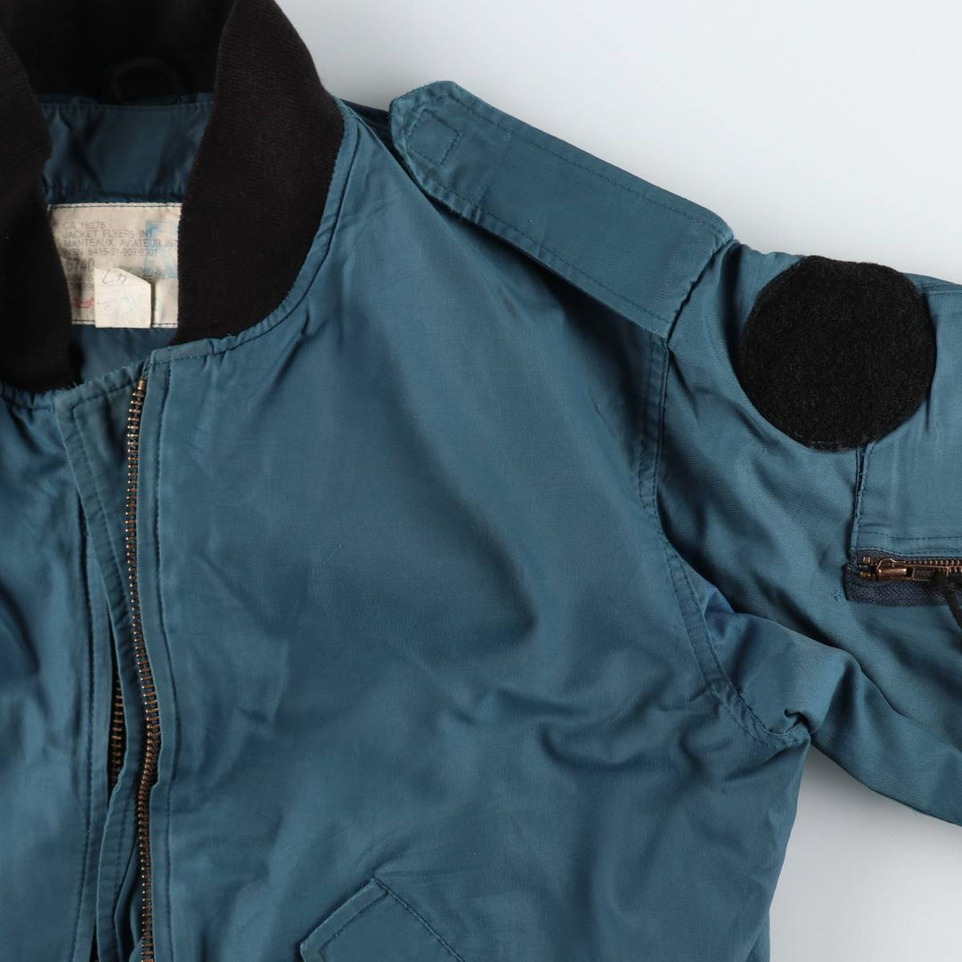 Canadian Army RCAF Military Flight Jacket 6740, Men's Size L (approx.) unclear navy blue type Vintage Second Hand