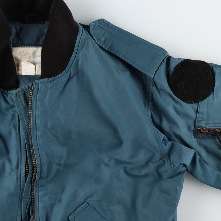 Canadian Army RCAF Military Flight Jacket 6740, Men's Size L (approx.) unclear navy blue type Vintage Second Hand
