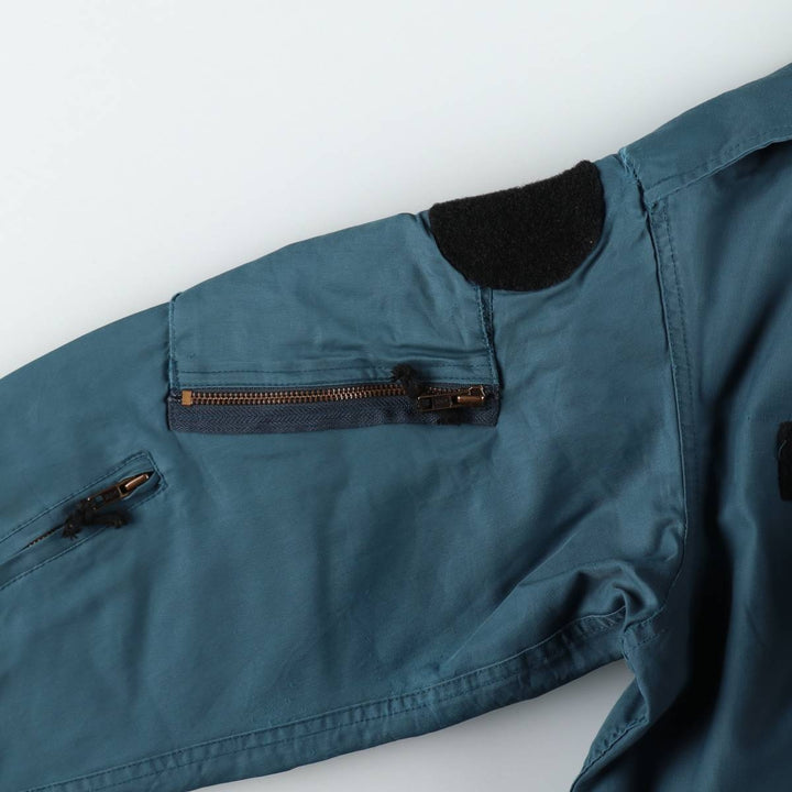 Canadian Army RCAF Military Flight Jacket 6740, Men's Size L (approx.) unclear navy blue type Vintage Second Hand
