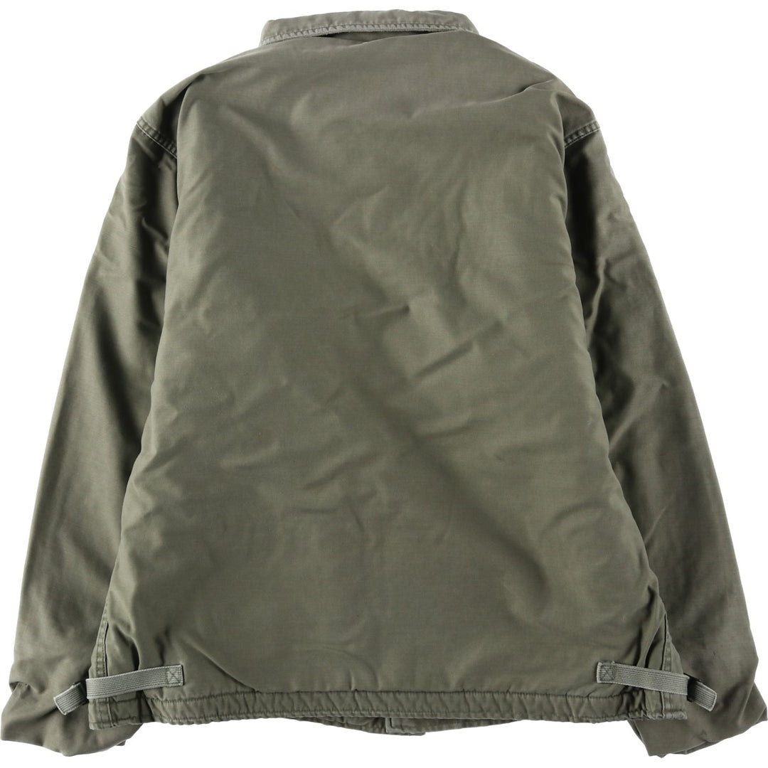 Genuine US military A-2 military deck jacket, large size (46-48), equivalent to men's size L, vintage. Nylon Khaki type Vintage Second Hand