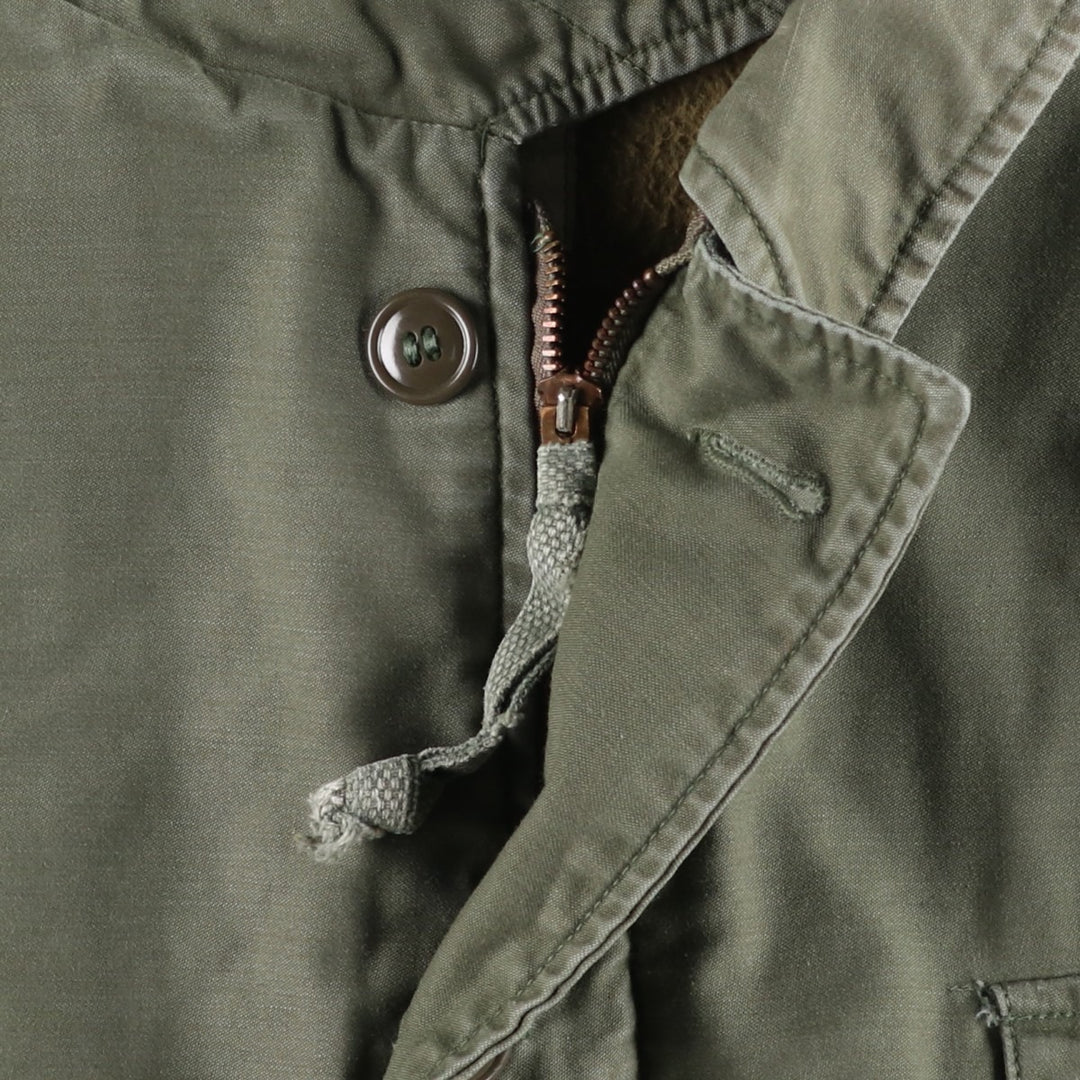 Genuine US military A-2 military deck jacket, large size (46-48), equivalent to men's size L, vintage. Nylon Khaki type Vintage Second Hand
