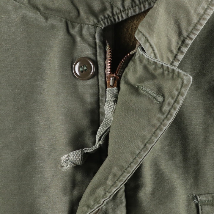 Genuine US military A-2 military deck jacket, large size (46-48), equivalent to men's size L, vintage. Nylon Khaki type Vintage Second Hand