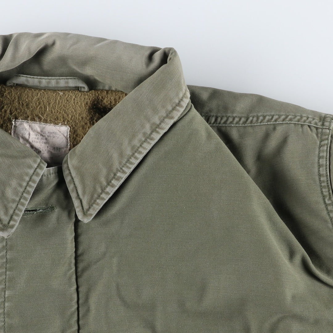 Genuine US military A-2 military deck jacket, large size (46-48), equivalent to men's size L, vintage. Nylon Khaki type Vintage Second Hand