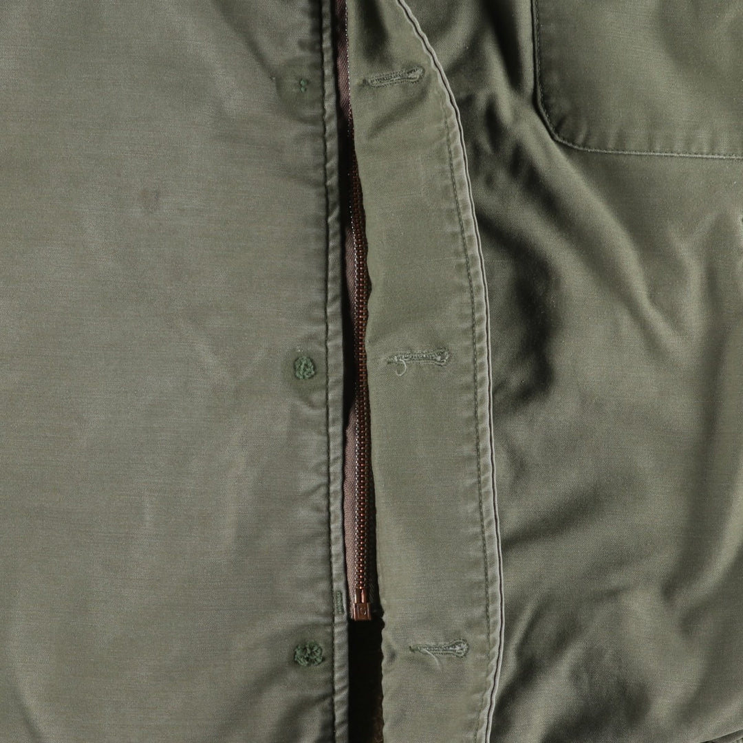 Genuine US military A-2 military deck jacket, large size (46-48), equivalent to men's size L, vintage. Nylon Khaki type Vintage Second Hand