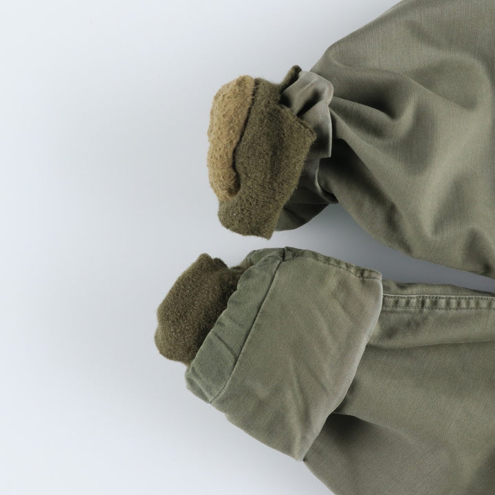 Genuine US military A-2 military deck jacket, large size (46-48), equivalent to men's size L, vintage. Nylon Khaki type Vintage Second Hand