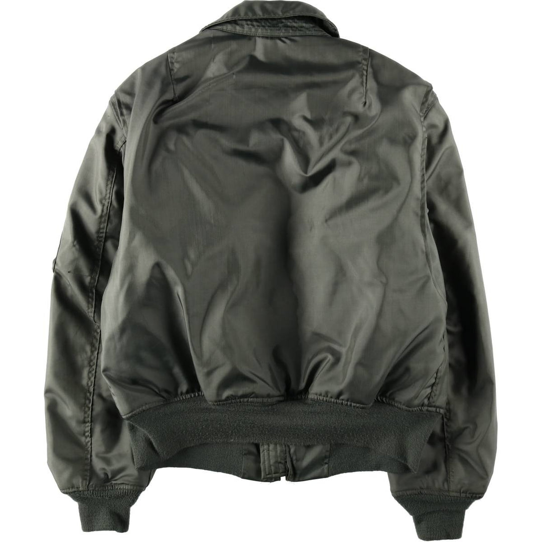 Authentic US military issue, 1970'S military flight jacket, CWU-45P, made in USA, large size (equivalent to men's L). polyamide Silver type Vintage Second Hand