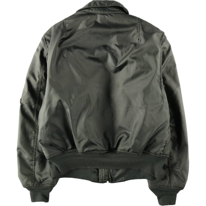 Authentic US military issue, 1970'S military flight jacket, CWU-45P, made in USA, large size (equivalent to men's L). polyamide Silver type Vintage Second Hand