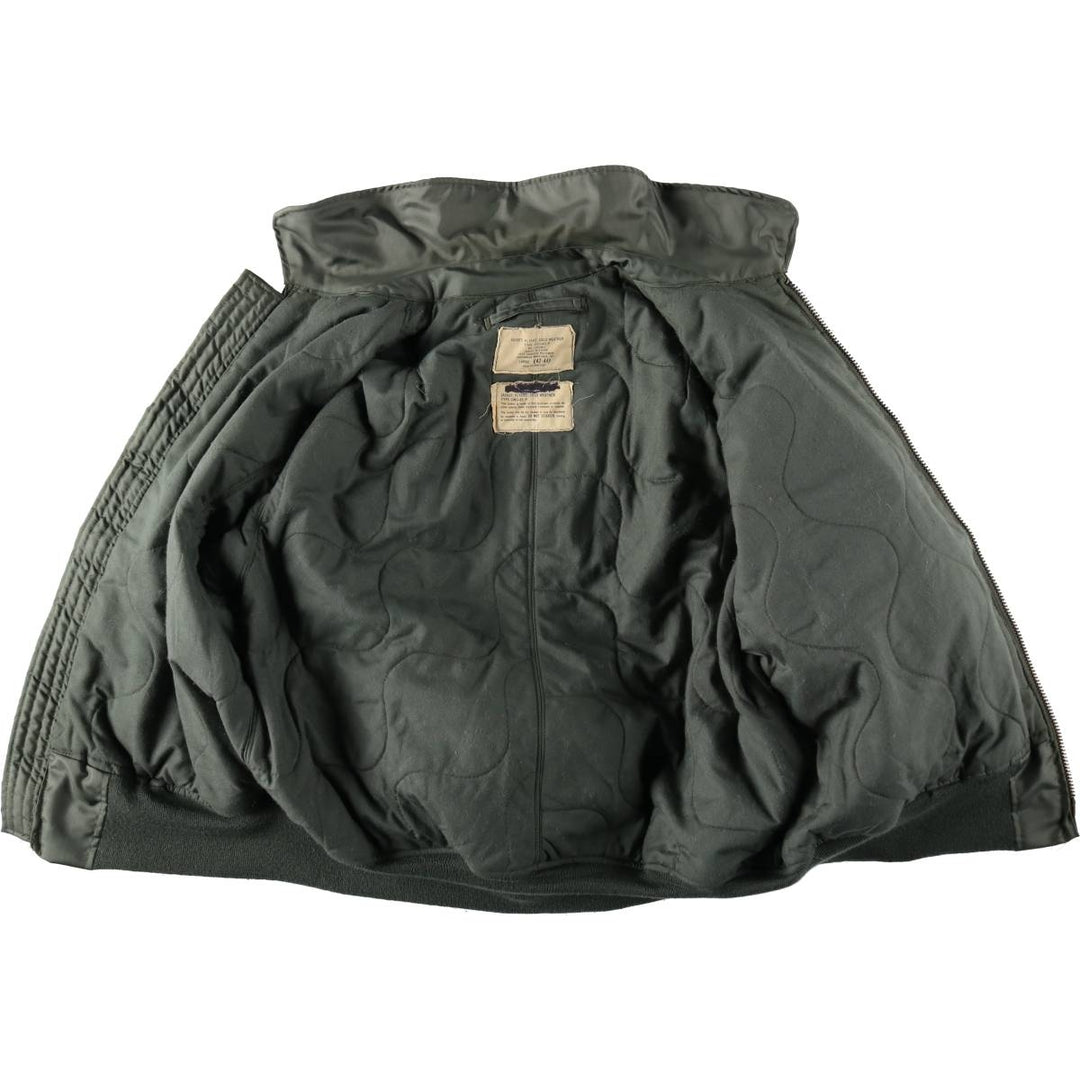Authentic US military issue, 1970'S military flight jacket, CWU-45P, made in USA, large size (equivalent to men's L). polyamide Silver type Vintage Second Hand