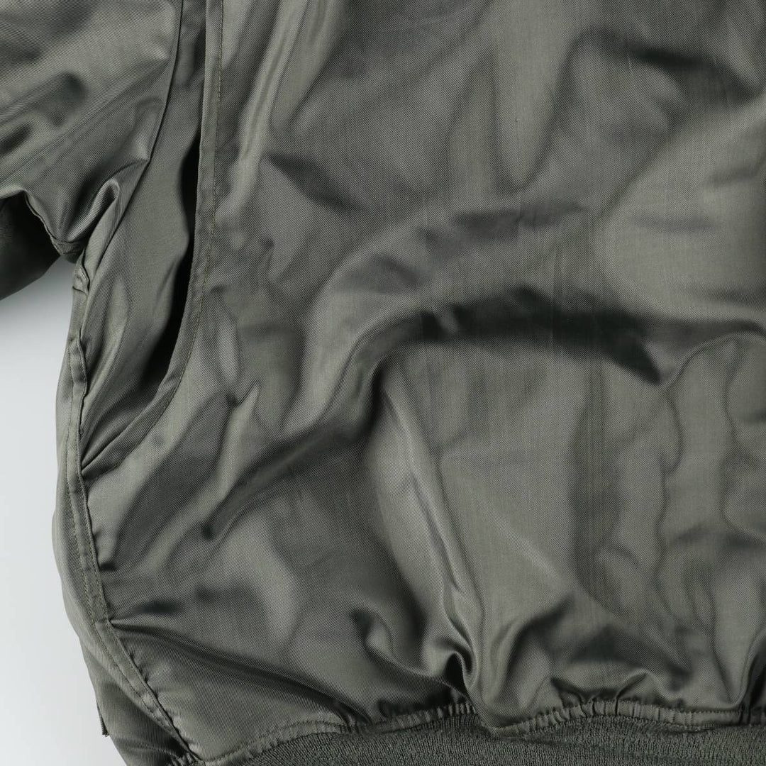 Authentic US military issue, 1970'S military flight jacket, CWU-45P, made in USA, large size (equivalent to men's L). polyamide Silver type Vintage Second Hand