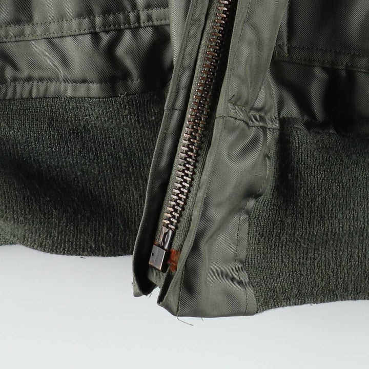 Authentic US military issue, 1970'S military flight jacket, CWU-45P, made in USA, large size (equivalent to men's L). polyamide Silver type Vintage Second Hand