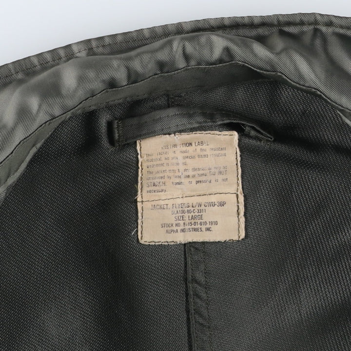 Discounted item with minor defects: 1980'S US military issue CWU-36 jacket. unclear Khaki type Vintage Second Hand