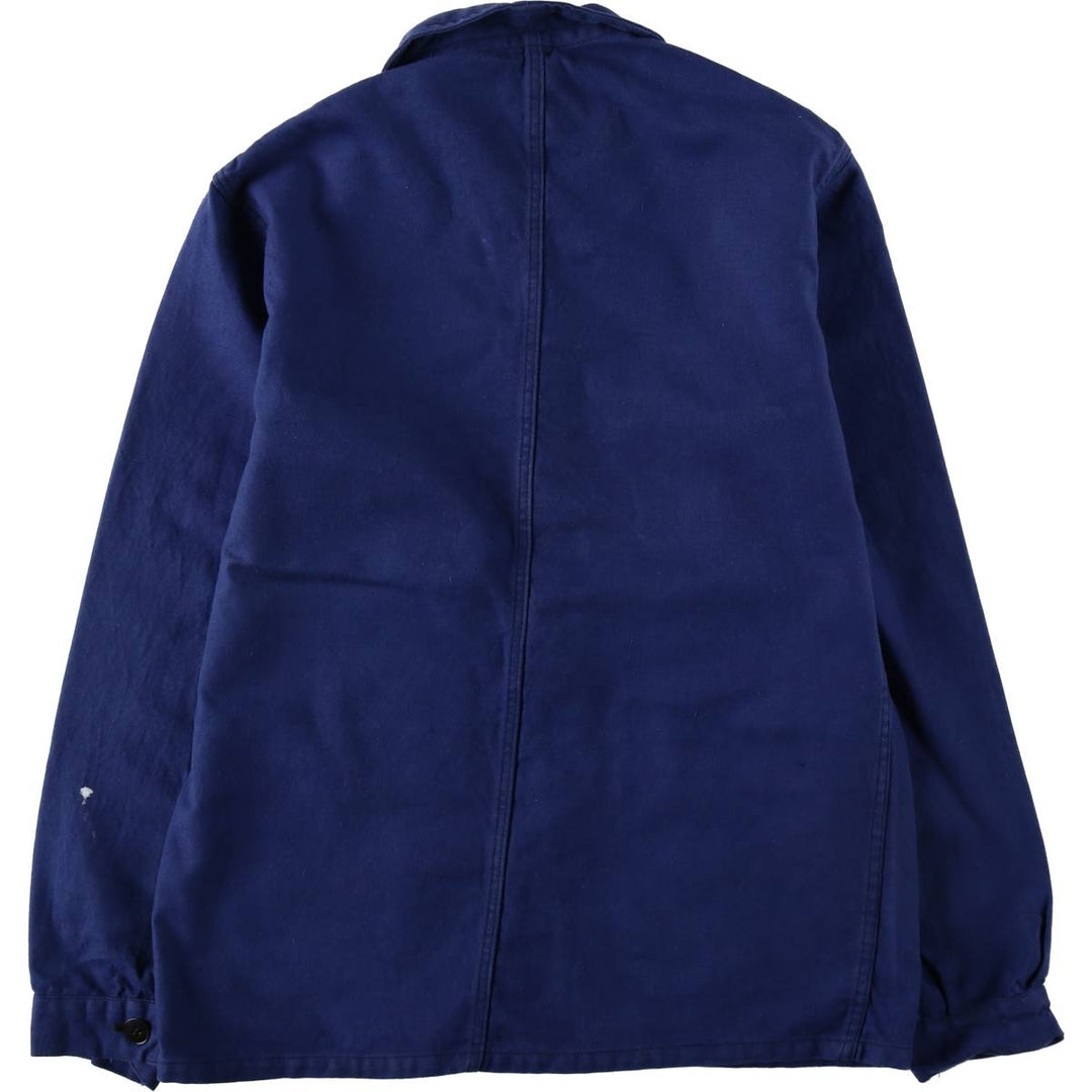 1950s-1960'S Adolphe Lafont French Work Jacket, Euro Work Jacket, Made in France, Men's Size M (approx.), Vintage unclear navy blue type Vintage Second Hand