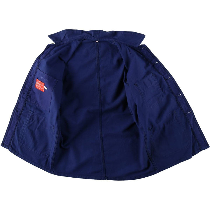 1950s-1960'S Adolphe Lafont French Work Jacket, Euro Work Jacket, Made in France, Men's Size M (approx.), Vintage unclear navy blue type Vintage Second Hand