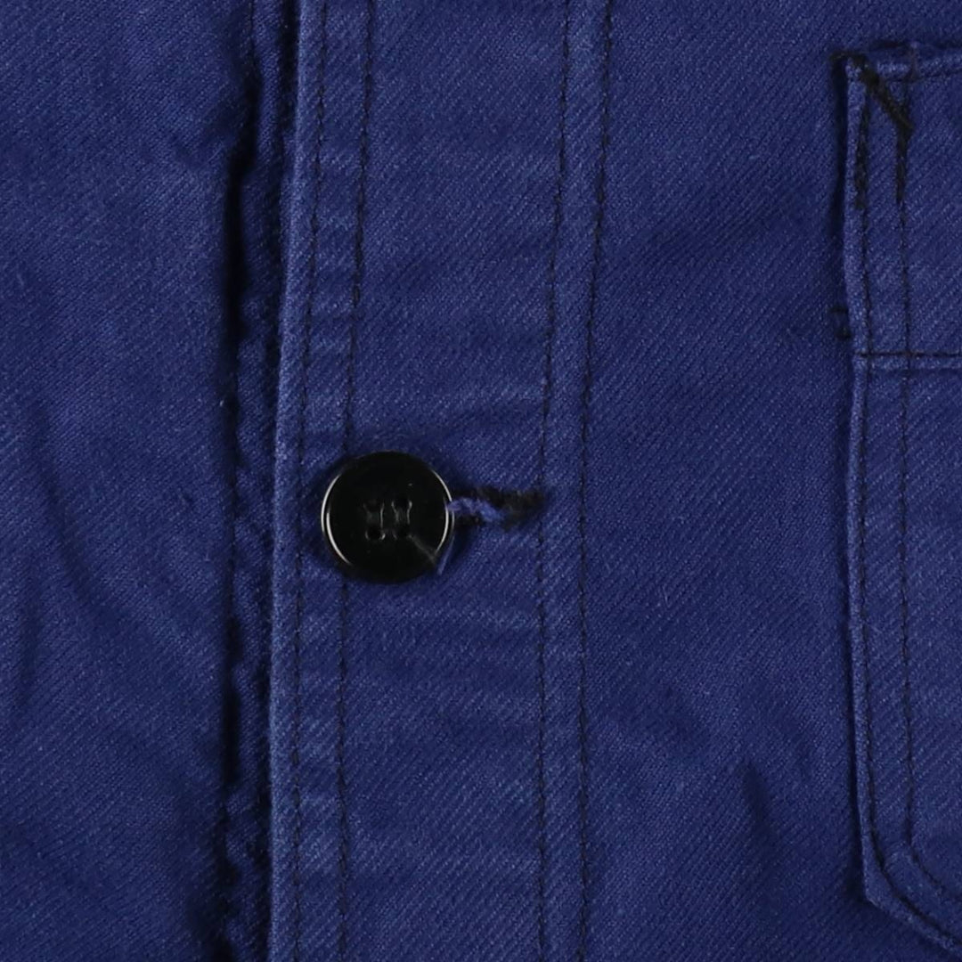 1950s-1960'S Adolphe Lafont French Work Jacket, Euro Work Jacket, Made in France, Men's Size M (approx.), Vintage unclear navy blue type Vintage Second Hand