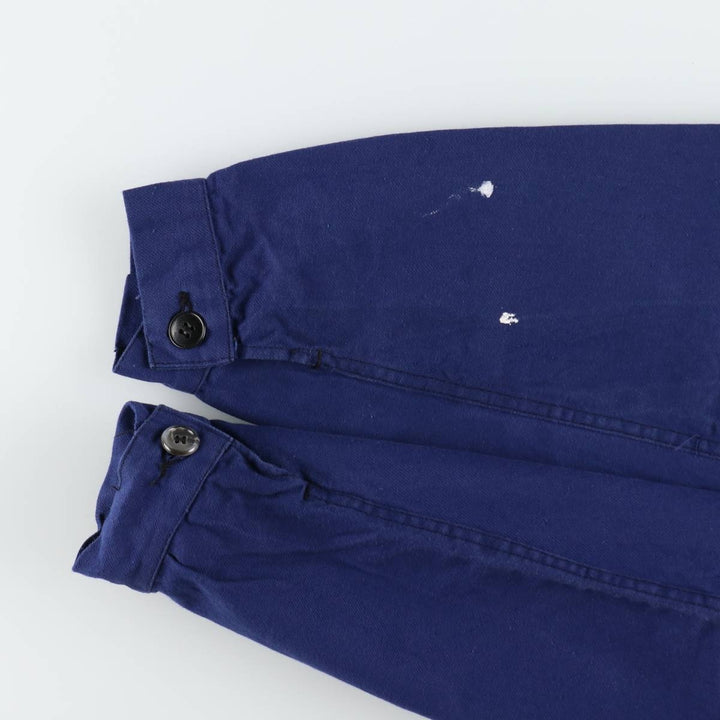 1950s-1960'S Adolphe Lafont French Work Jacket, Euro Work Jacket, Made in France, Men's Size M (approx.), Vintage unclear navy blue type Vintage Second Hand