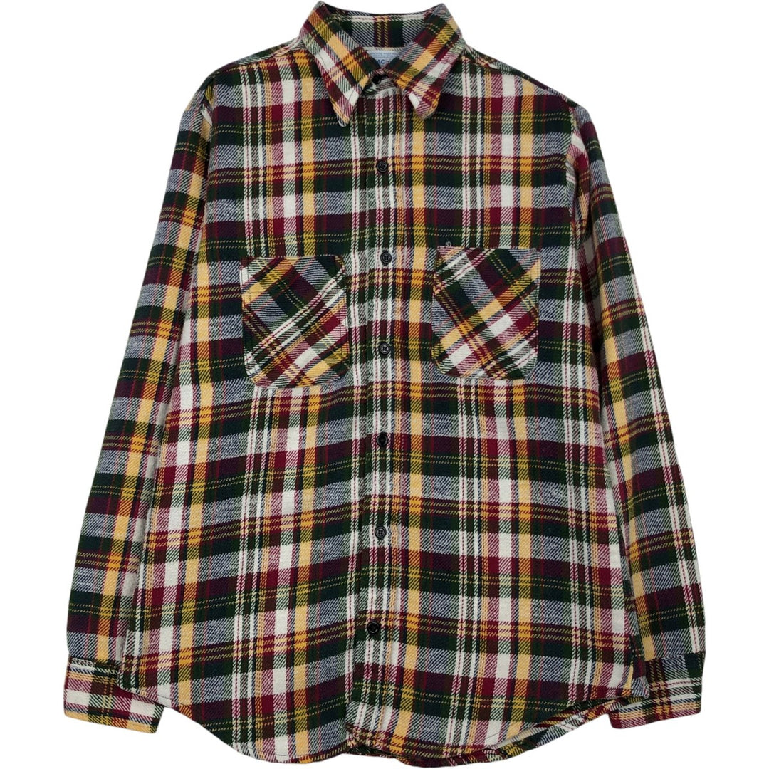 1970'S Big Mac JCPenny Long-Sleeve Flannel Check Shirt, Men's Size M (approx.), Vintage cotton multicolor Vintage Second Hand