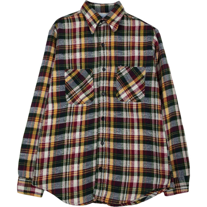 1970'S Big Mac JCPenny Long-Sleeve Flannel Check Shirt, Men's Size M (approx.), Vintage cotton multicolor Vintage Second Hand