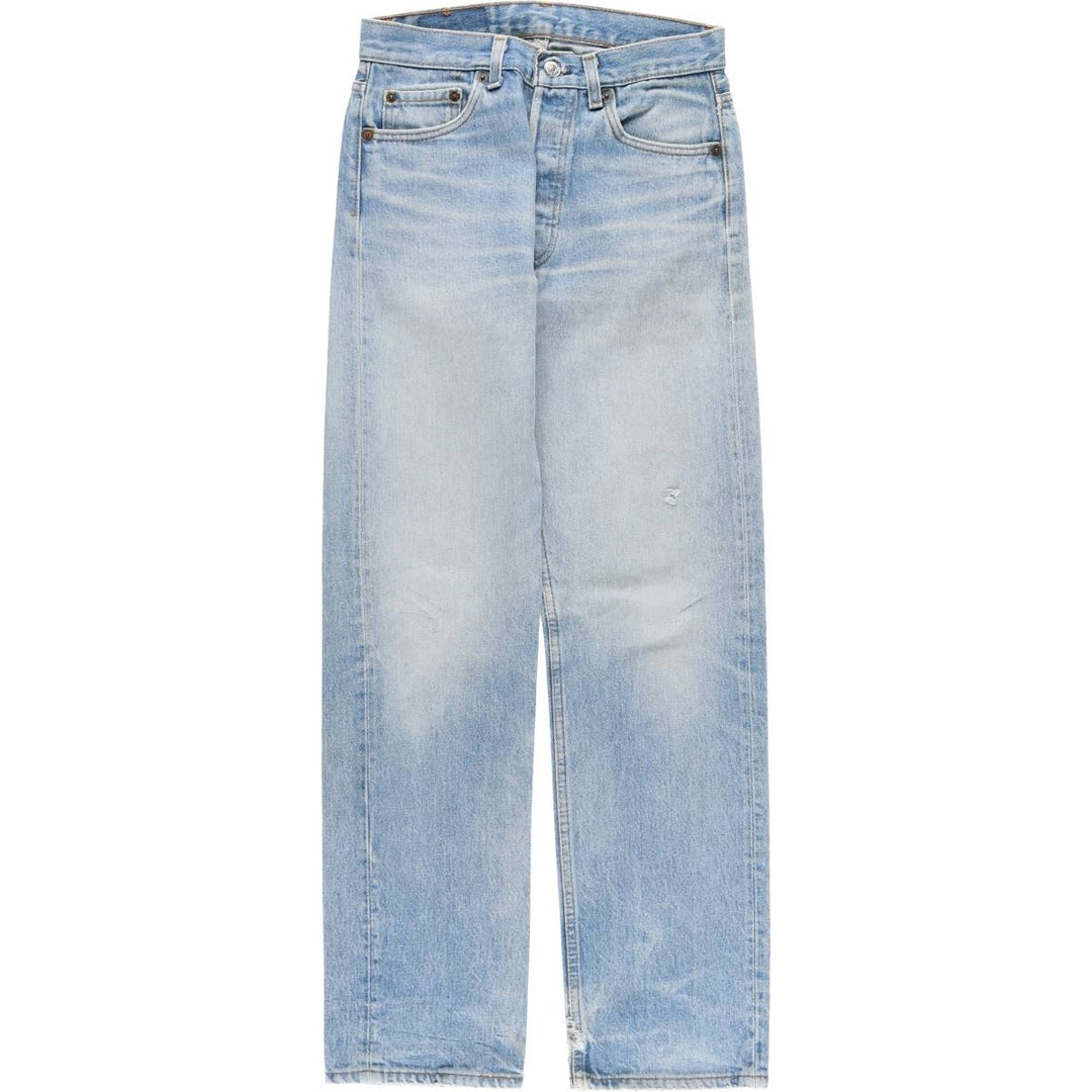 Levi's 501 Straight Denim Pants, Made in USA, Women's Size L (equivalent to W30), Vintage. cotton Blue type light blue Vintage Second Hand