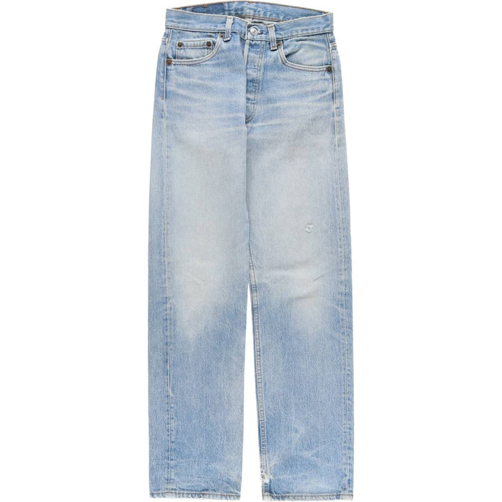 Levi's 501 Straight Denim Pants, Made in USA, Women's Size L (equivalent to W30), Vintage. cotton Blue type light blue Vintage Second Hand