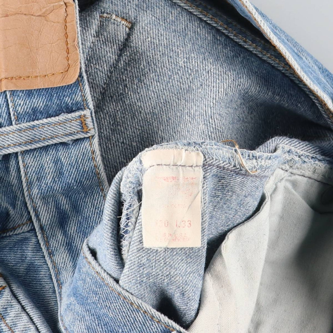 Levi's 501 Straight Denim Pants, Made in USA, Women's Size L (equivalent to W30), Vintage. cotton Blue type light blue Vintage Second Hand