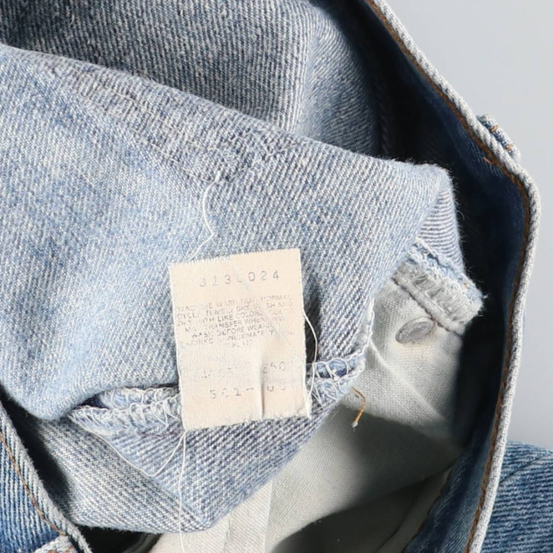 Levi's 501 Straight Denim Pants, Made in USA, Women's Size L (equivalent to W30), Vintage. cotton Blue type light blue Vintage Second Hand