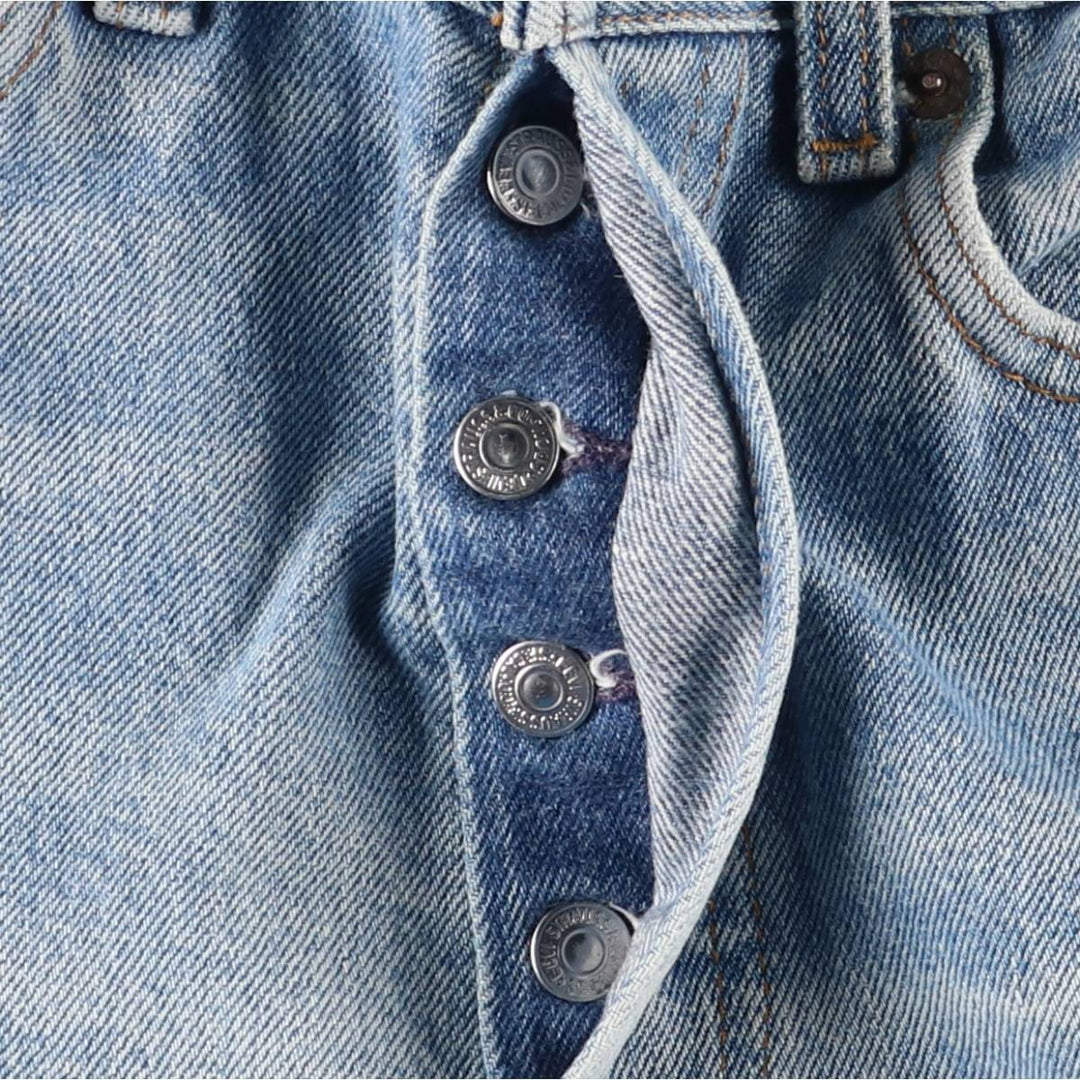 Levi's 501 Straight Denim Pants, Made in USA, Women's Size L (equivalent to W30), Vintage. cotton Blue type light blue Vintage Second Hand