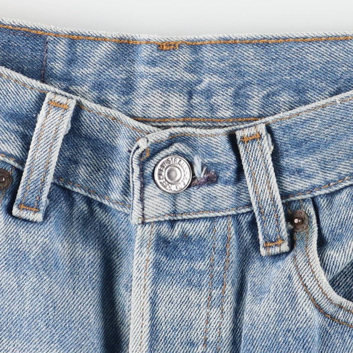 Levi's 501 Straight Denim Pants, Made in USA, Women's Size L (equivalent to W30), Vintage. cotton Blue type light blue Vintage Second Hand