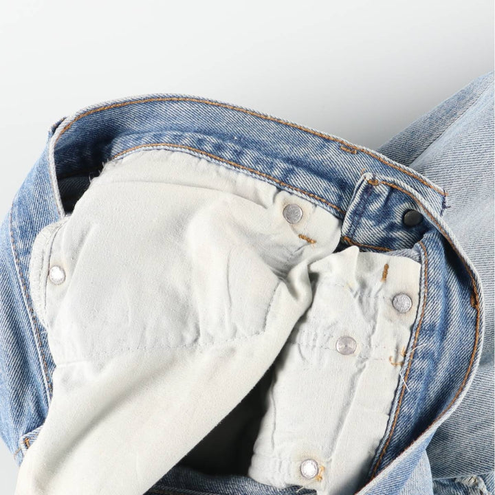 Levi's 501 Straight Denim Pants, Made in USA, Women's Size L (equivalent to W30), Vintage. cotton Blue type light blue Vintage Second Hand