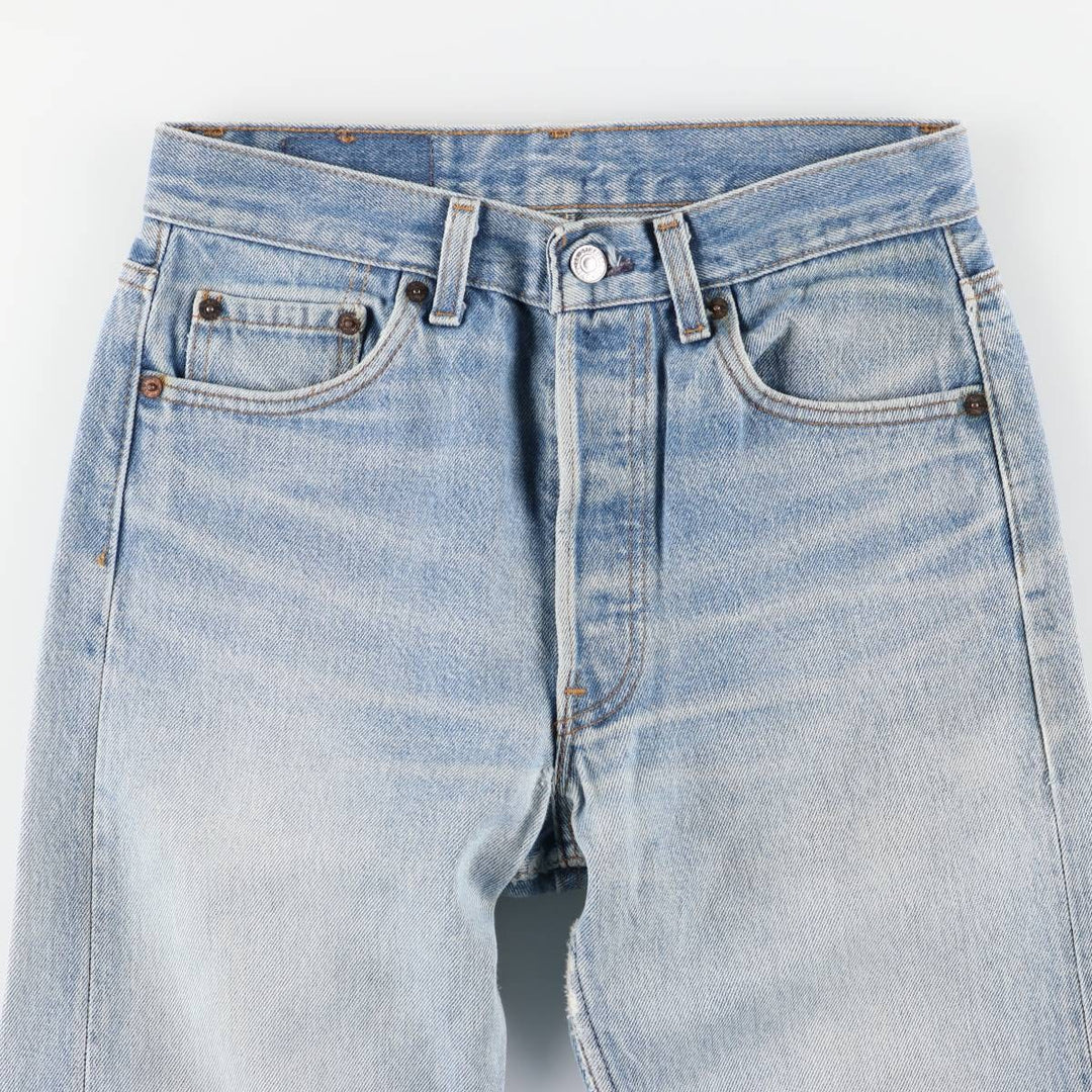 Levi's 501 Straight Denim Pants, Made in USA, Women's Size L (equivalent to W30), Vintage. cotton Blue type light blue Vintage Second Hand