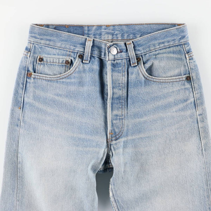 Levi's 501 Straight Denim Pants, Made in USA, Women's Size L (equivalent to W30), Vintage. cotton Blue type light blue Vintage Second Hand