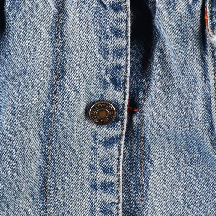 1980'S Levi's Orange Tab Reversible Buffalo Check Denim Jacket (Men's XXL equivalent) unclear blue type Vintage Second Hand