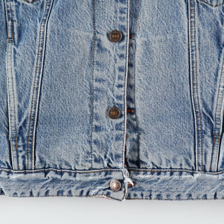 1980'S Levi's Orange Tab Reversible Buffalo Check Denim Jacket (Men's XXL equivalent) unclear blue type Vintage Second Hand