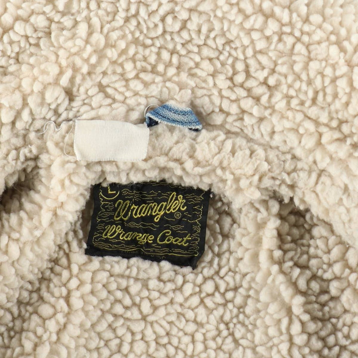 1970'S Wrangler WRANGE COAT, padded denim fleece ranch coat, men's size L equivalent, vintage. unclear blue type Vintage Second Hand