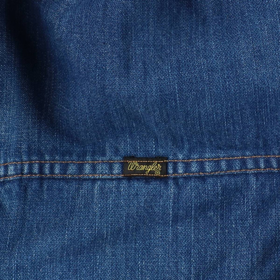1970'S Wrangler WRANGE COAT, padded denim fleece ranch coat, men's size L equivalent, vintage. unclear blue type Vintage Second Hand