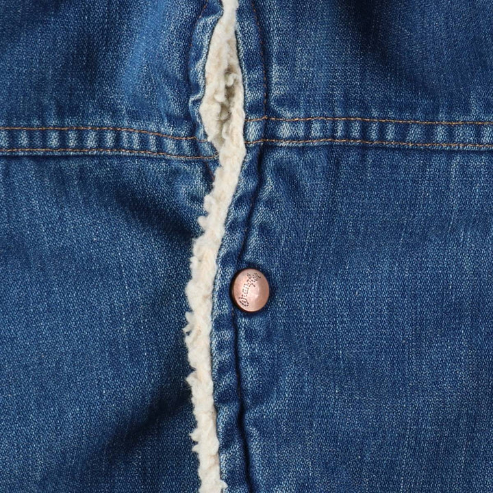 1970'S Wrangler WRANGE COAT, padded denim fleece ranch coat, men's size L equivalent, vintage. unclear blue type Vintage Second Hand