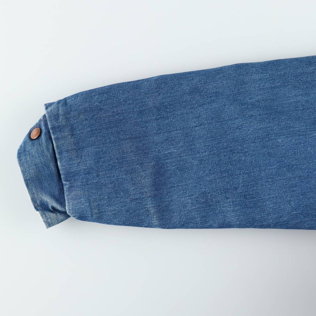 1970'S Wrangler WRANGE COAT, padded denim fleece ranch coat, men's size L equivalent, vintage. unclear blue type Vintage Second Hand