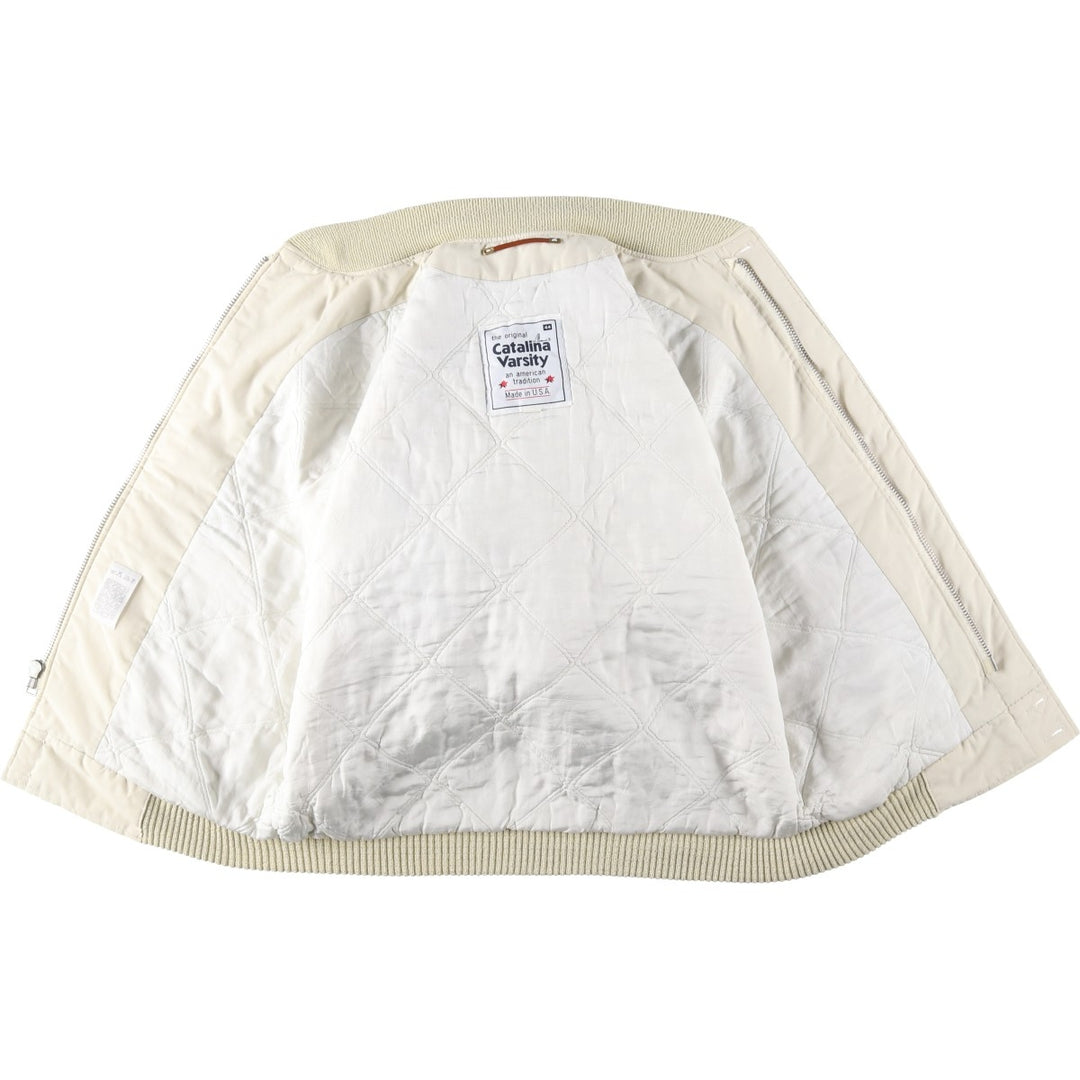 70s-80'S Catalina Varsity Padded Derby Jacket Cup Shoulder Jacket Made in USA Men's XXL Equivalent Vintage unclear ivory Vintage Second Hand