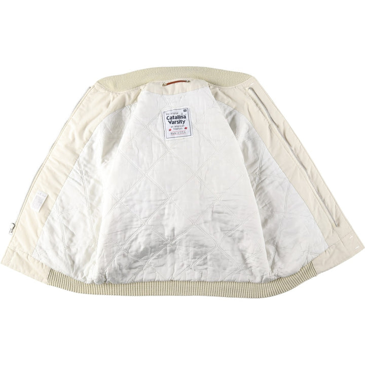 70s-80'S Catalina Varsity Padded Derby Jacket Cup Shoulder Jacket Made in USA Men's XXL Equivalent Vintage unclear ivory Vintage Second Hand