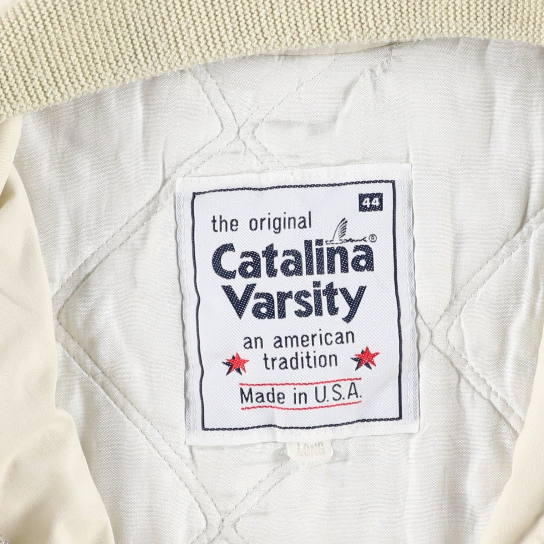 70s-80'S Catalina Varsity Padded Derby Jacket Cup Shoulder Jacket Made in USA Men's XXL Equivalent Vintage unclear ivory Vintage Second Hand
