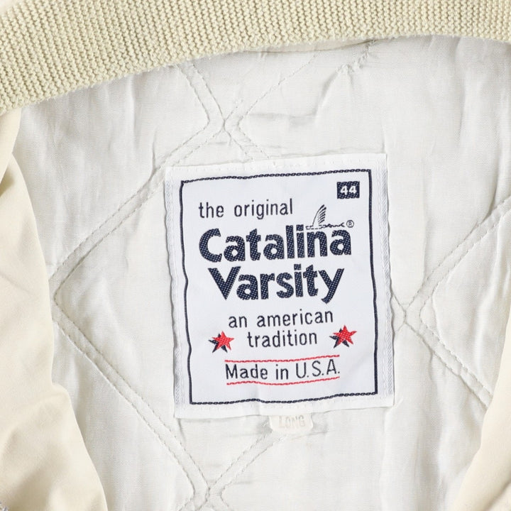 70s-80'S Catalina Varsity Padded Derby Jacket Cup Shoulder Jacket Made in USA Men's XXL Equivalent Vintage unclear ivory Vintage Second Hand