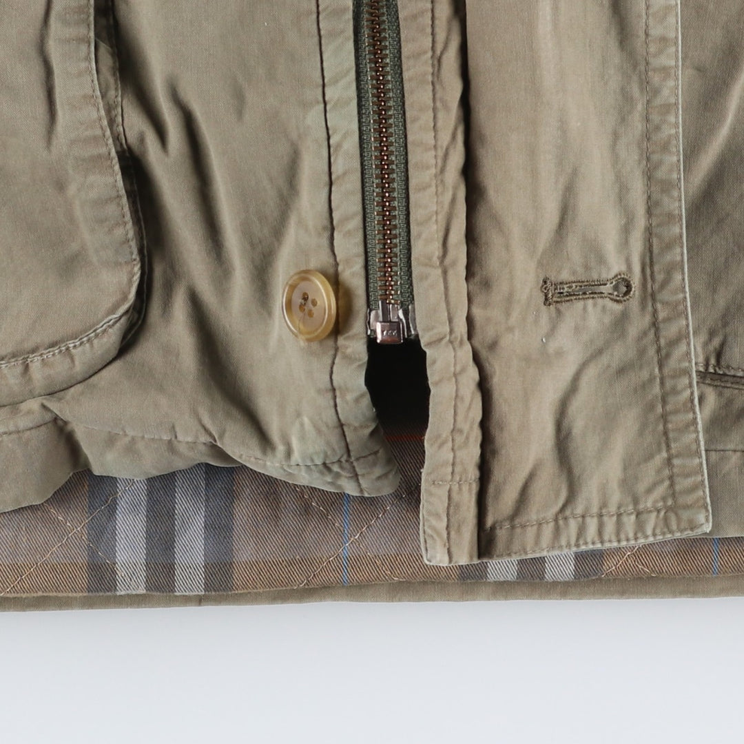 Burberry's 100% Cotton Jacket, Made in England, Men's Size XL (approx.) cotton Khaki type Vintage Second Hand
