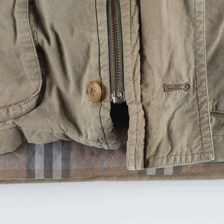 Burberry's 100% Cotton Jacket, Made in England, Men's Size XL (approx.) cotton Khaki type Vintage Second Hand